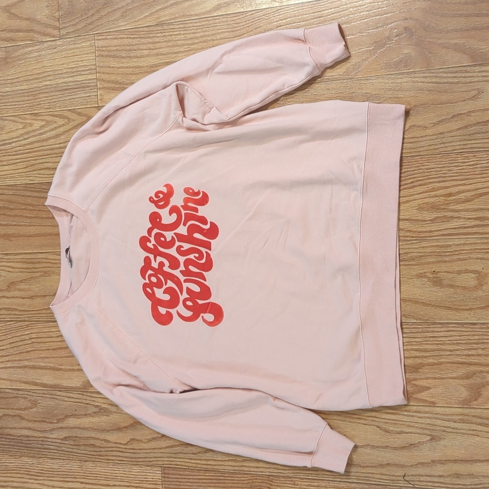 Wildfox Pink 'Coffee & Sunshine' Graphic Sweatshirt
